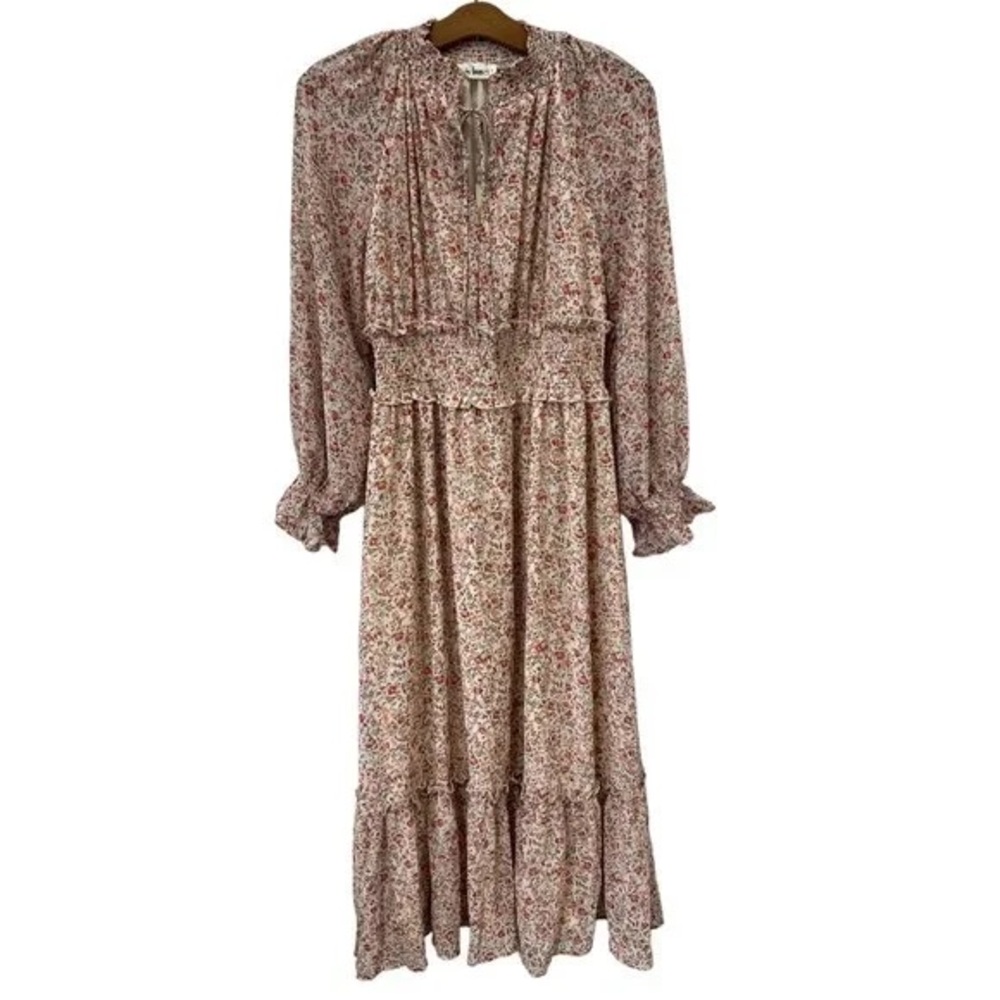 Floral Smocked Ruffled Dutton Tiered Dress by In Loom  
Sz S